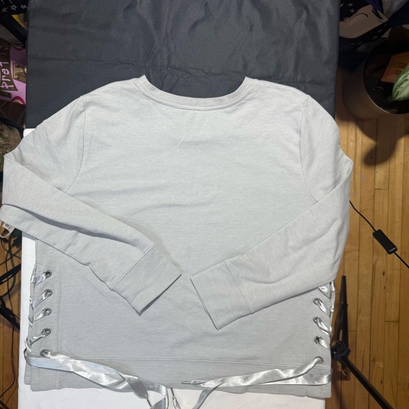 Juicy Couture Gray Lace-Up Sweatshirt - Picture 8 of 12